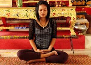Meditation Temple Girl